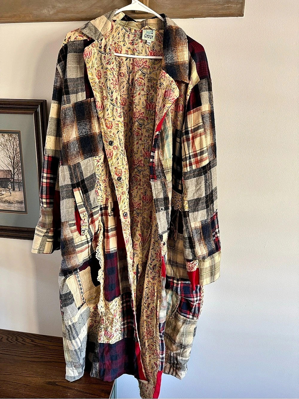 Jaded Gypsy Patchwork Plaid Coat